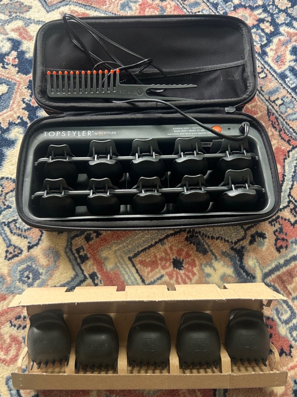 Ceramic shell hair curling system with 5 bonus shell/claws and styling comb